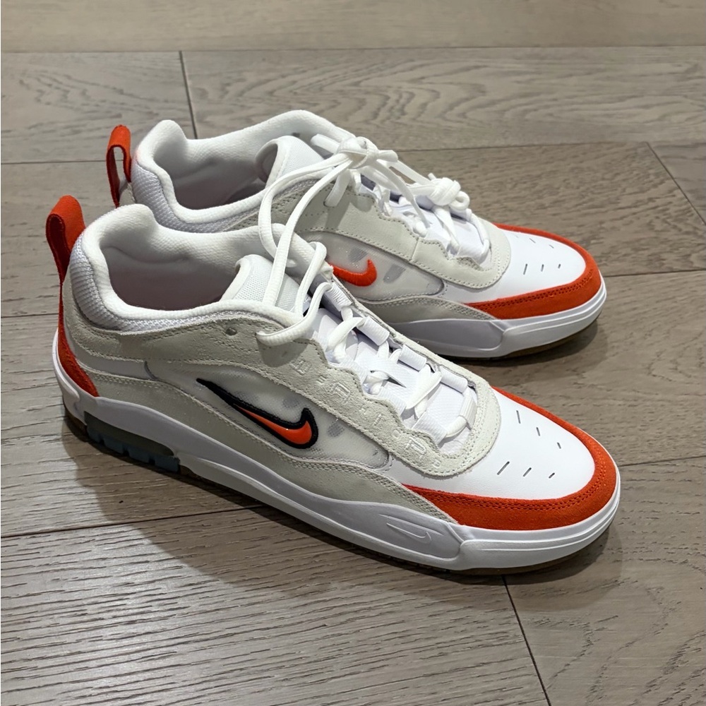 Nike Men’s White & Orange Ishod Wair Sneakers